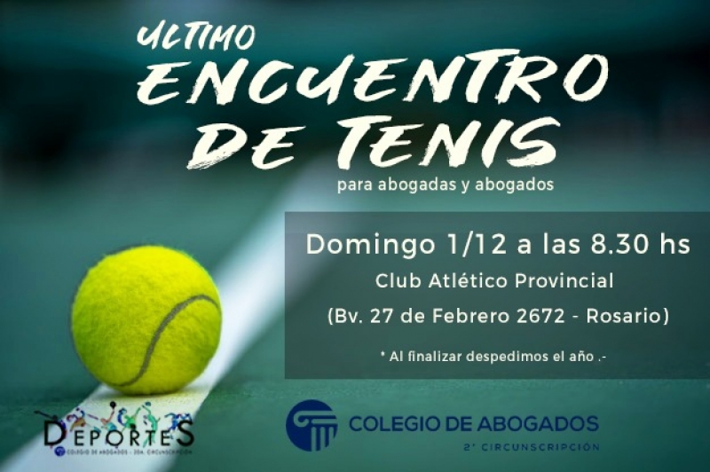 ULTIMO ENCUENTRO DE TENIS - 01/12/2019